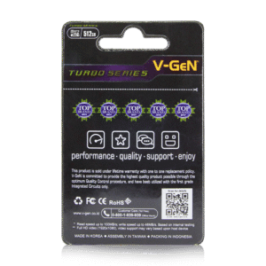 MicroSD V-GeN Turbo Class10 UHS1 8GB 16GB 32GB 64GB 128GB 256GB 512GB 1TB 2TB A1