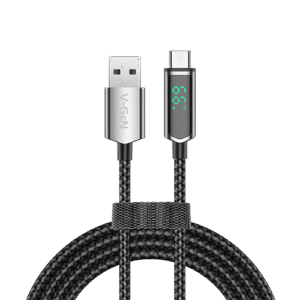 Kabel Data USB Type C V-GeN CT1-23 66W 5A Super Fast Charging PD3.1 480Mbps Data Transfer Digital Display 1 Meter