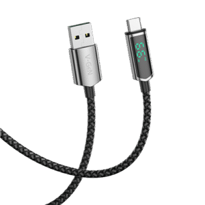 Kabel Data USB Type C V-GeN CT1-23 66W 5A Super Fast Charging PD3.1 480Mbps Data Transfer Digital Display 1 Meter