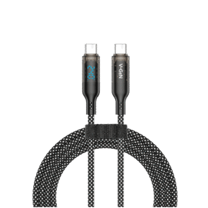 Kabel Data C to C V-GeN CT1-28 Super Fast Charging 5A 240W PD3.1 480Mbps Data Transfer Digital Display 1 Meter