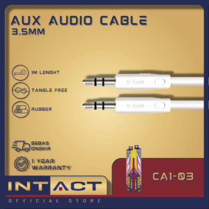Kabel Audio AUX V-GeN CA1-03 Cable 3.5mm Male to Male 1 Meter