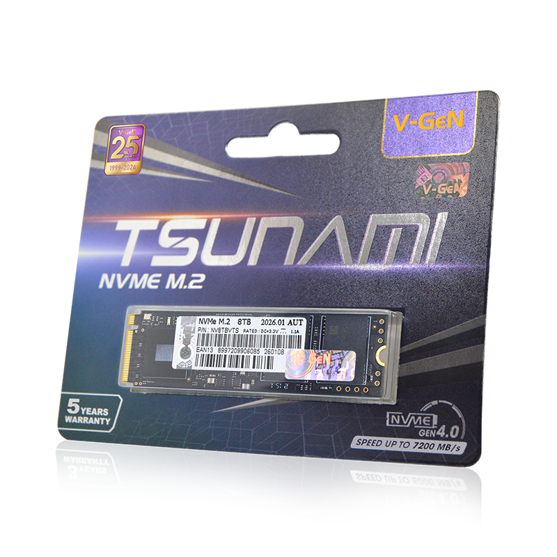 SSD V-GeN Tsunami M.2 NVMe Gen4x4 1TB 2TB 4TB Heatsink