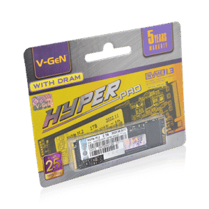 SSD V-GeN Hyper Pro M.2 NVMe Gen3x4 with DRAM 512GB 1TB 2TB Heatsink