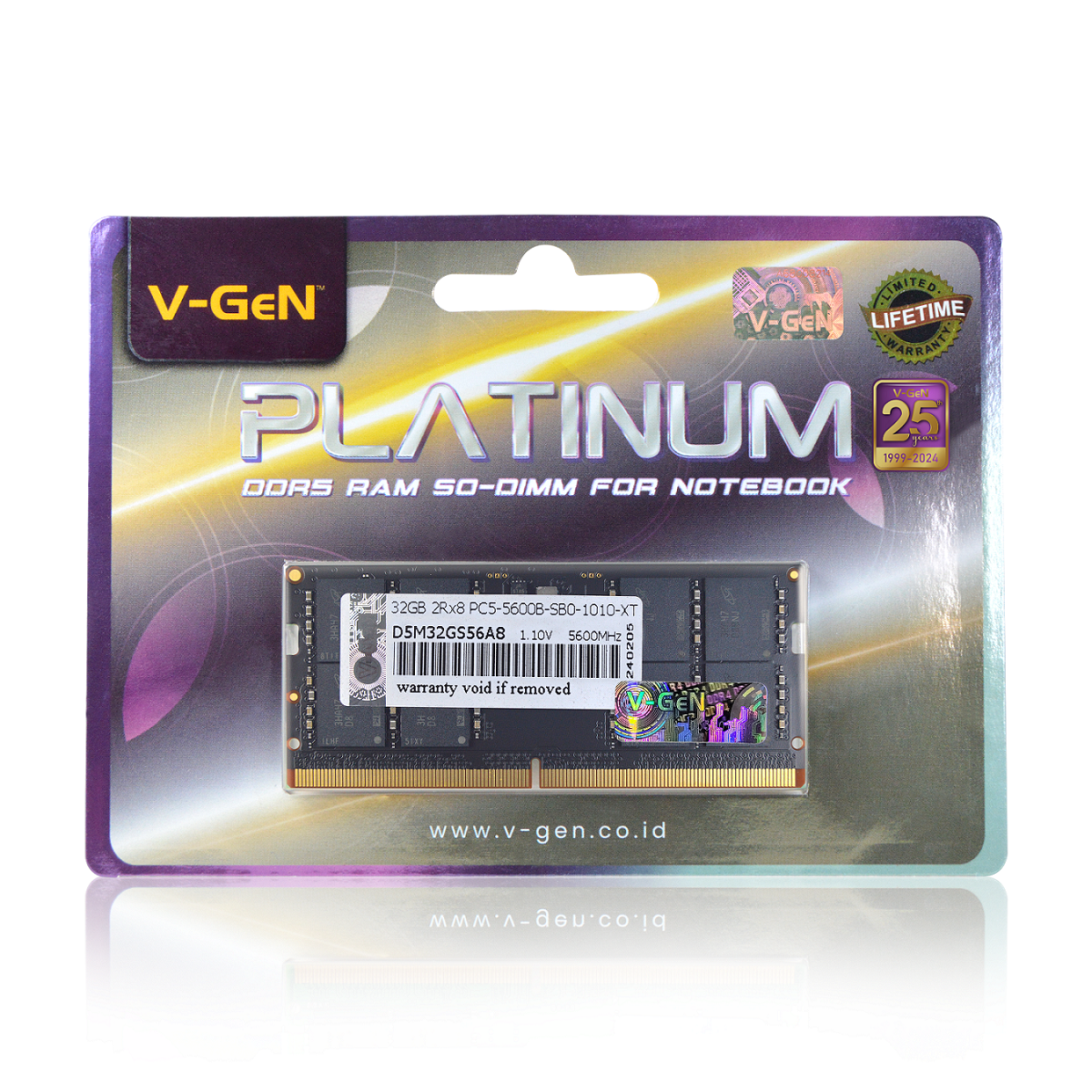 RAM DDR5 V-GeN Platinum Rescue 8GB 16GB 32GB 4800MHz 5600MHz PC38400 PC44800 for PC Desktop