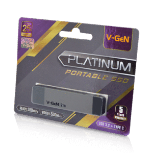 SSD Portable External V-GeN Platinum128GB 256GB 512GB 1TB 2TB USB A Type C