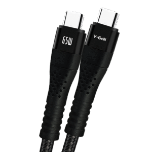 Kabel Data Type C to Type C V-GeN VGC-29 Super Speed Fast Charging PD 65W 3A QC4.0 Nylon
