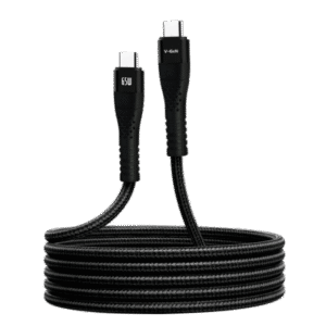 Kabel Data Type C to Type C V-GeN VGC-29 Super Speed Fast Charging PD 65W 3A QC4.0 Nylon