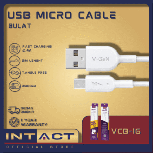 Kabel Data Micro USB V-GeN VCB-16 Fast Charging QC3.0 2.4A 2 Meter