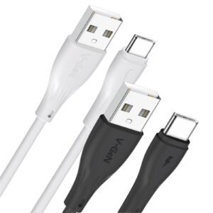 Kabel Data USB Type C V-GeN VGC-12 Fast Charging QC3.0 2.4 isi 2 Kabel 1 Meter