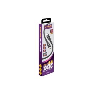 Kabel Data Type C to Type C V-GeN CT1-24 240W CT1-26 100W 5A Super Fast Charging PD3.1