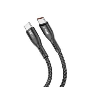 Kabel Data Type C to Type C V-GeN CT1-24 240W CT1-26 100W 5A Super Fast Charging PD3.1