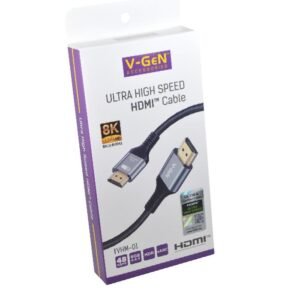 Kabel HDMI V-GeN Male to Male VHM-01 1 Meter VHM-02 1.5 Meter VHM-03 2 Meter VHM-04 3 Meter 8K Ultra HD 60Hz HDMI 2.1