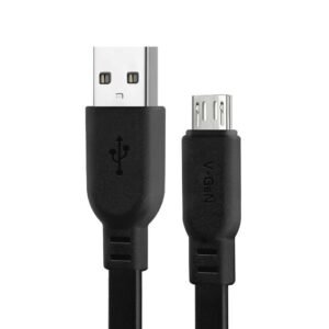 Kabel Data Micro USB V-GeN VGC-21 3A 1 Meter VGC-22 2.4A 2 Meter Fast Charging QC 3.0 3A Kabel Pipih