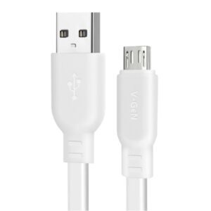 Kabel Data Micro USB V-GeN VGC-21 3A 1 Meter VGC-22 2.4A 2 Meter Fast Charging QC 3.0 3A Kabel Pipih