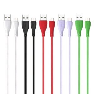 Kabel Data MicroUSB V-GeN JCM2-01 Pipih JCM2-02 Bulat JCM2-03 Nylon Fast Charging QC3.0 2.4A 1 Toples Isi 20 Pcs