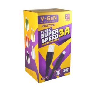 Kabel Data USB A To Type C V-GeN BCT3-01 Fast Charging 3A QC3.0 1 Box Isi 30 Pcs