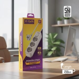 Power Strip V-GeN VPS-43 44 45 46 48 Stop Kontak 3/4/5/6 Lubang Socket Outlet EU Port SNI