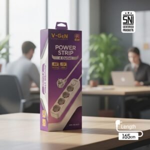 Power Strip V-GeN VPS-43 44 45 46 48 Stop Kontak 3/4/5/6 Lubang Socket Outlet EU Port SNI