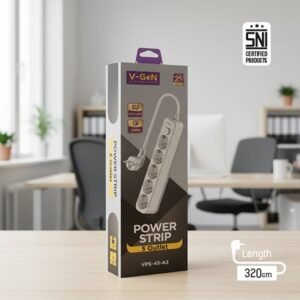 Power Strip V-GeN VPS-43 44 45 46 48 Stop Kontak 3/4/5/6 Lubang Socket Outlet EU Port SNI