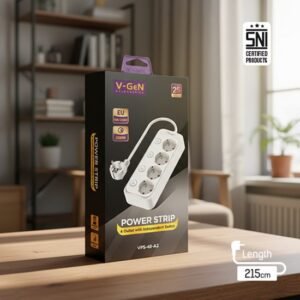 Power Strip V-GeN VPS-43 44 45 46 48 Stop Kontak 3/4/5/6 Lubang Socket Outlet EU Port SNI