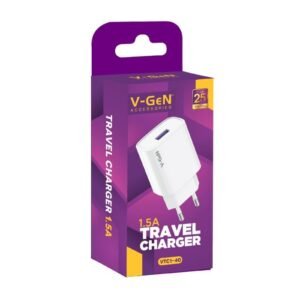 Adaptor Travel Charger V-GeN VTC1-40 1.5A 1 Port USB