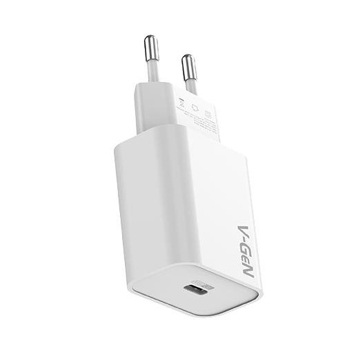 Adaptor Travel Charger V-GeN VTC1-45 Type C Super Fast Charging QC4+ PD 25W FREE Cable Type C - Image 3
