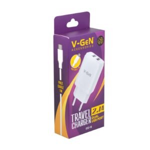 Adaptor Travel Charger V-GeN VTC2-16 VTC2-21 VTC2-25 VTC2-27 Dual Port USB 2.1A FREE Cable MicroUSB