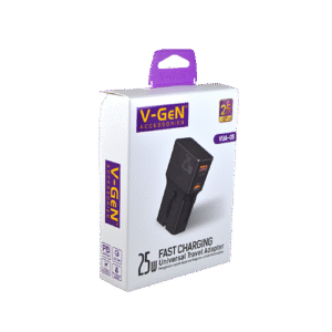 Travel Adapter Universal V-GeN VUA-01 25Watt VUA-02 45Watt VUA-05 SNI GaN PD Super Fast Charging EU UK AU US