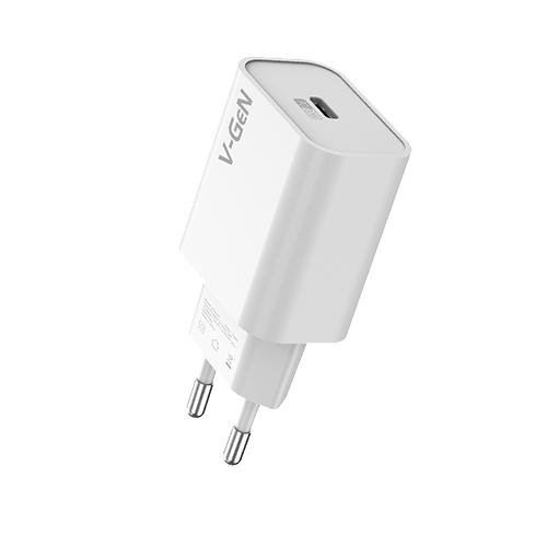 Adaptor Travel Charger V-GeN VTC1-44 Type C Fast Charging PD3.0 20W FREE Cable Type C - Image 2