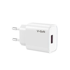 Adaptor Travel Charger V-GeN VTC1-33 2.4A 1 Port USB