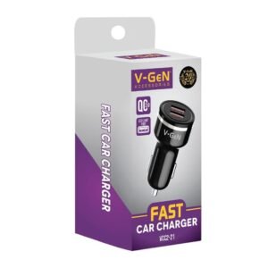 Car Charger V-GeN VCC2-21 Dual USB Fast Charging QC3.0 36 Watt