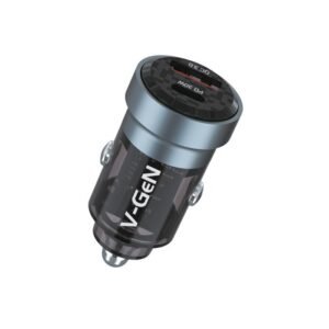 Car Charger V-GeN VCC2-20 VCC2-32 VCC2-35A 2 Port USB Fast Charging QC PD 20W 30W FREE Cable USB A to C