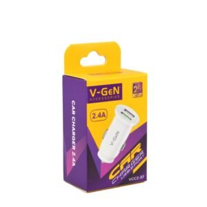 Car Charger V-GeN VCC2-37 Dual Port USB 2.4A