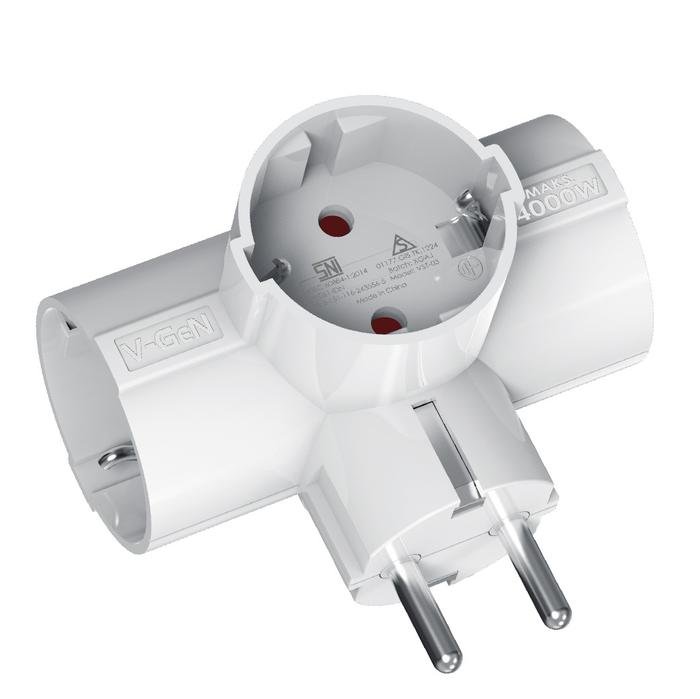 Steker Adaptor Plug V-GeN VST-02 2 Socket VST-03 3 Socket 4000W VST-04 2 Socket On Off 3680WSNI - Image 5
