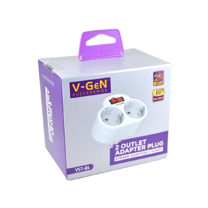 Steker Adaptor Plug V-GeN VST-02 2 Socket VST-03 3 Socket 4000W VST-04 2 Socket On Off 3680WSNI