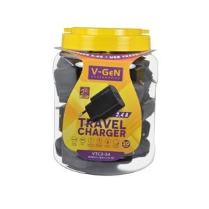 Adaptor Travel Charger V-GeN VTC2-34 2.4A USB 2 Port 1 Toples isi 20 pcs