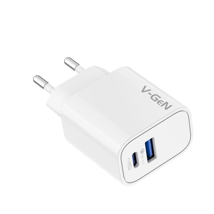 Adaptor Travel Charger V-GeN VTC2-36 20W VTC2-37 30W Super Fast Charging PD Type C USB A FREE Cable C to C - Image 4