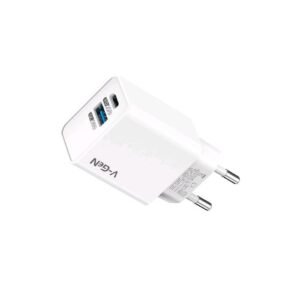 Adaptor Travel Charger V-GeN VTC2-39 Dual Port USB A Type C Super Fast Charging QC3.0 PD 25Watt